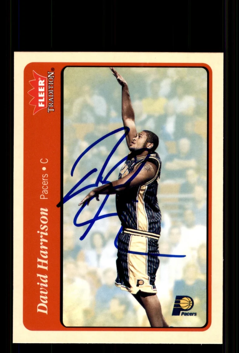Signed Basketball Card Auto David Harrison 2004-05 Fleer Tradition #249 Pacers