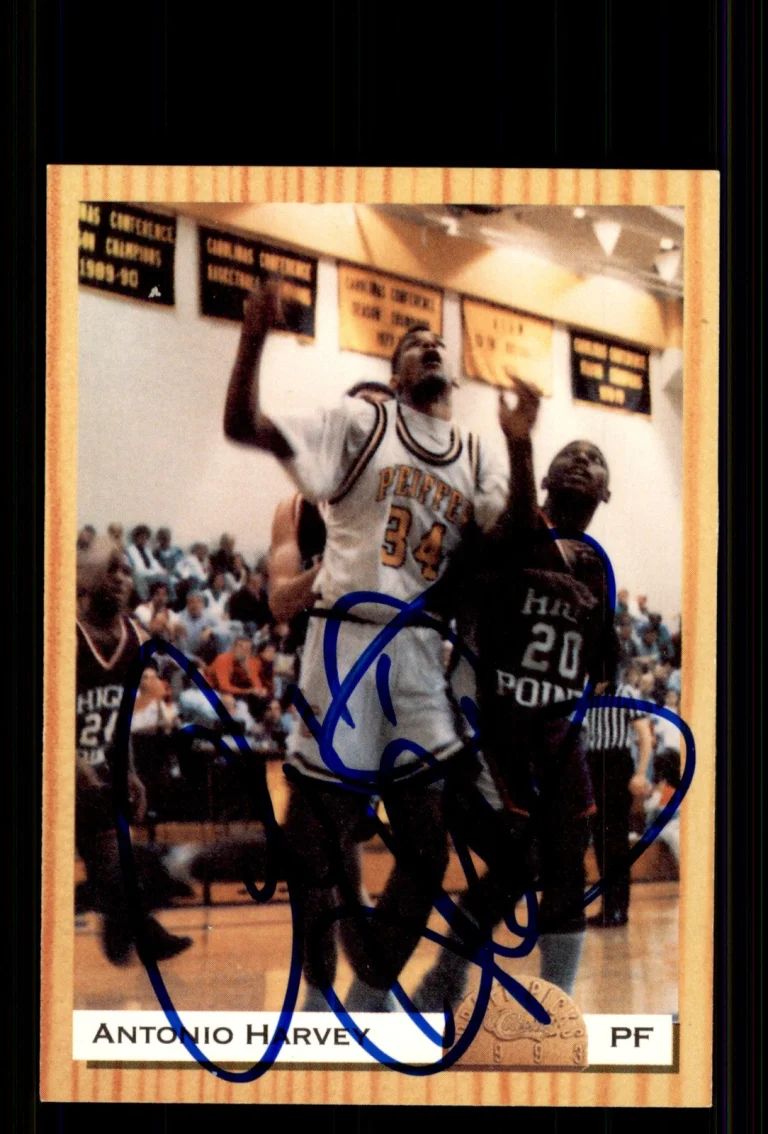 Signed Basketball Card Auto Antonio Harvey 1993 Classic Draft Picks #41 Falcons