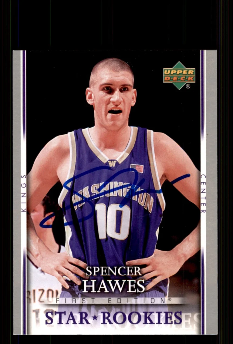 Signed Basketball Card Auto Spencer Hawes 2007-08 Upper Deck First Edition #210