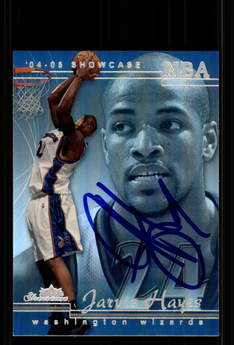 Signed Basketball Card Auto Jarvis Hayes 2004-05 Fleer Showcase #14 Wizards