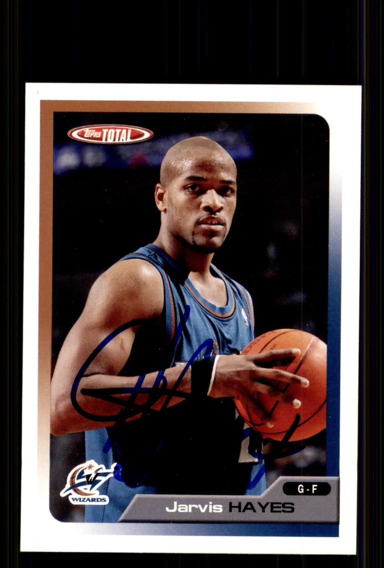 Signed Basketball Card Auto Jarvis Hayes 2005-06 Topps Total #82 Wizards