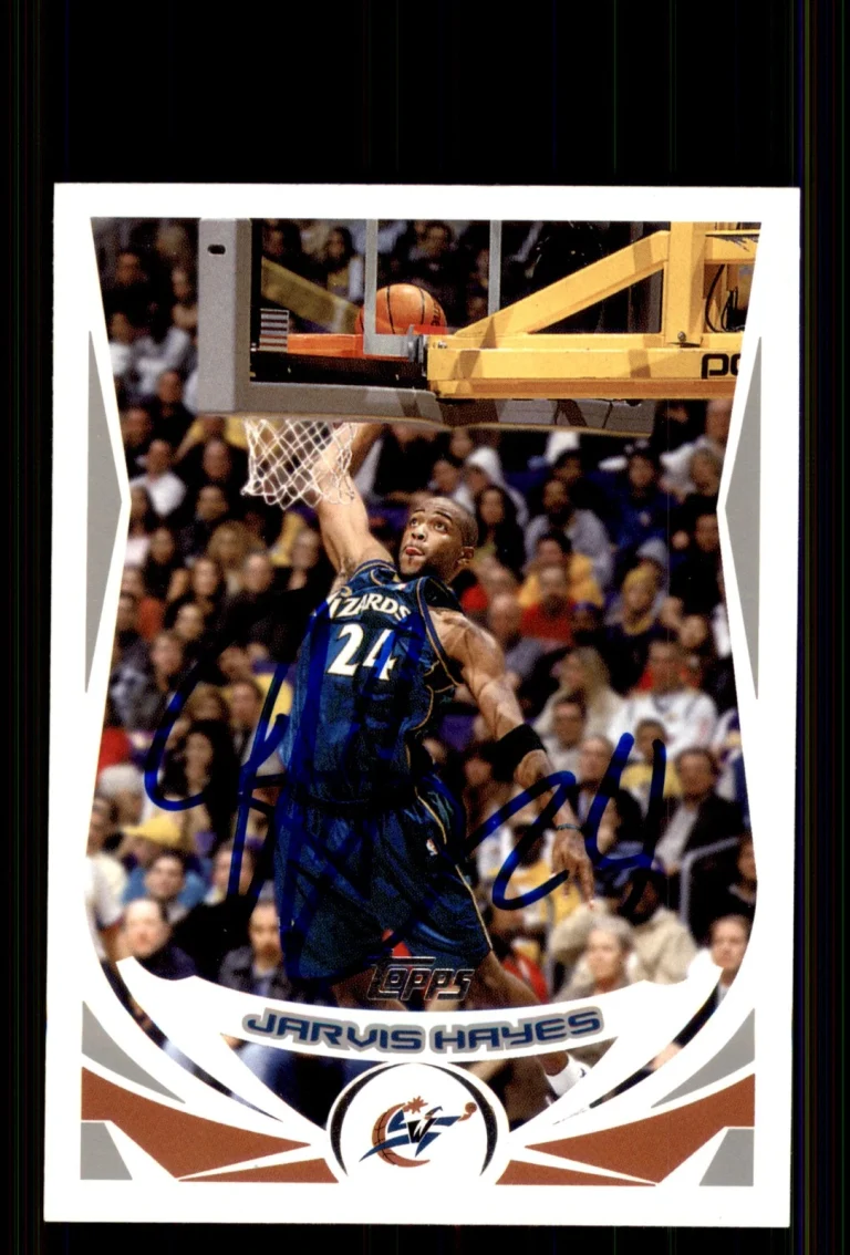 Signed Basketball Card Auto Jarvis Hayes 2004-05 Topps #126 Wizards