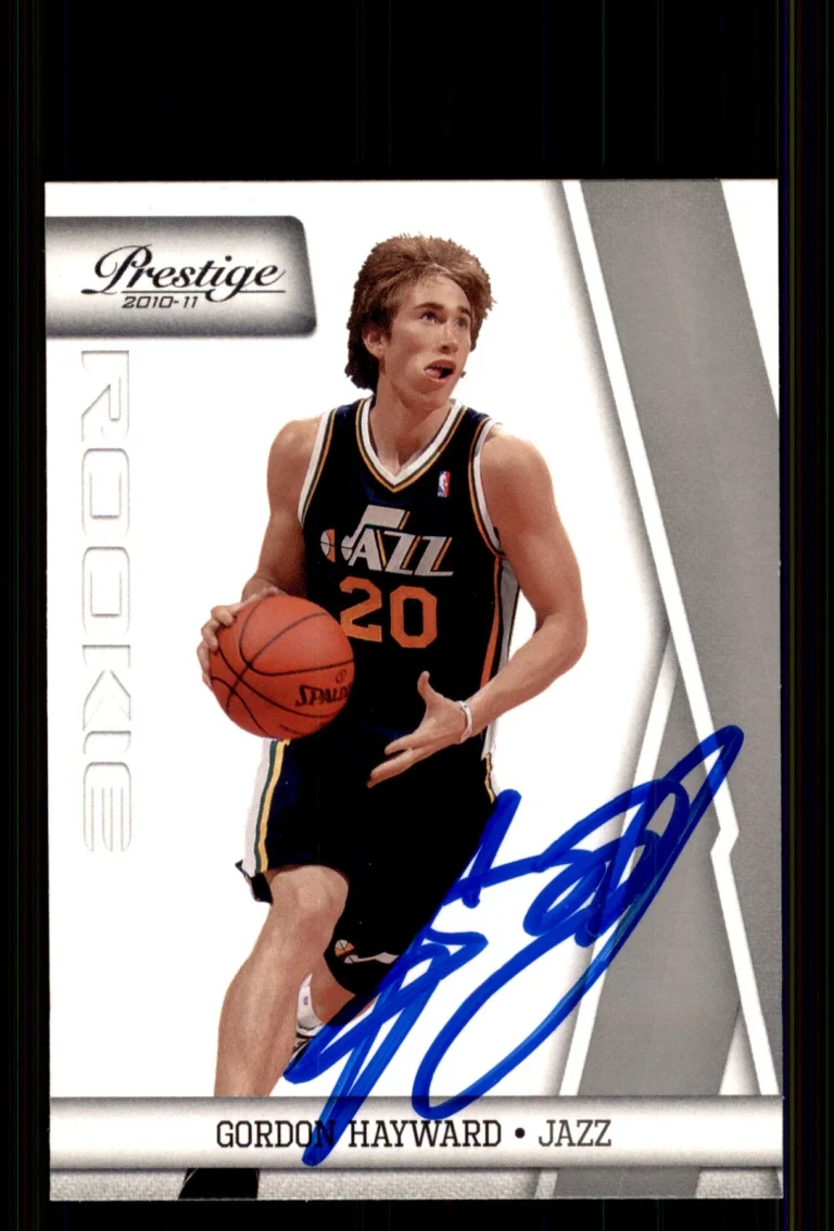 Signed Basketball Card Auto Gordon Hayward 2010-11 Panini Prestige #159 Jazz