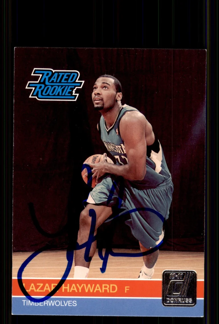 Signed Basketball Card Auto Lazar Hayward 2010-11 Donruss #257 Timberwolves