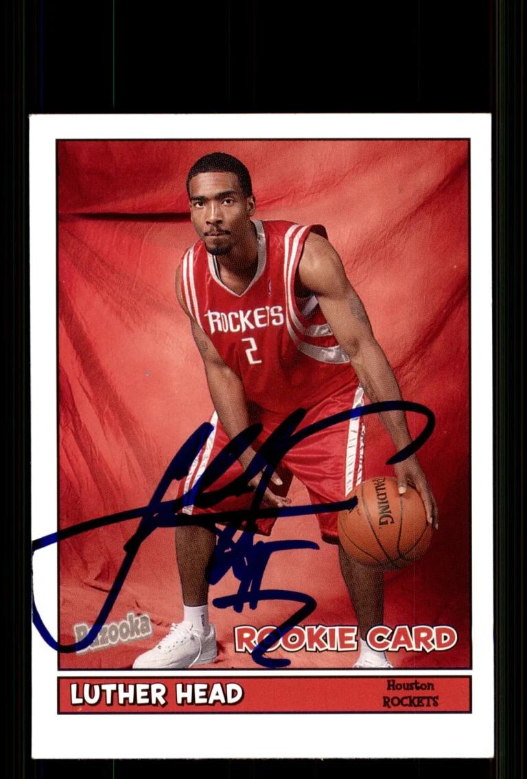 Signed Basketball Card Auto Luther Head 2005-06 Bazooka #178 Rockets