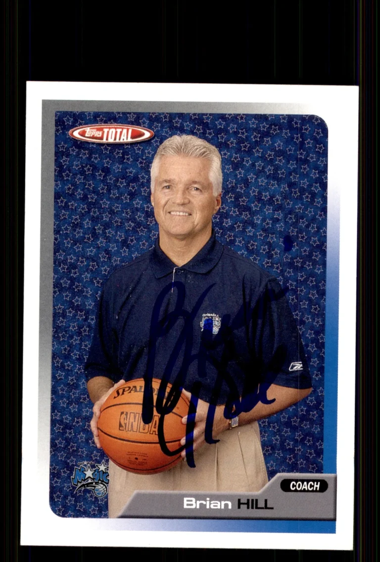Signed Basketball Card Auto Brian Hill 2005-06 Topps Total #401 Orlando Magic