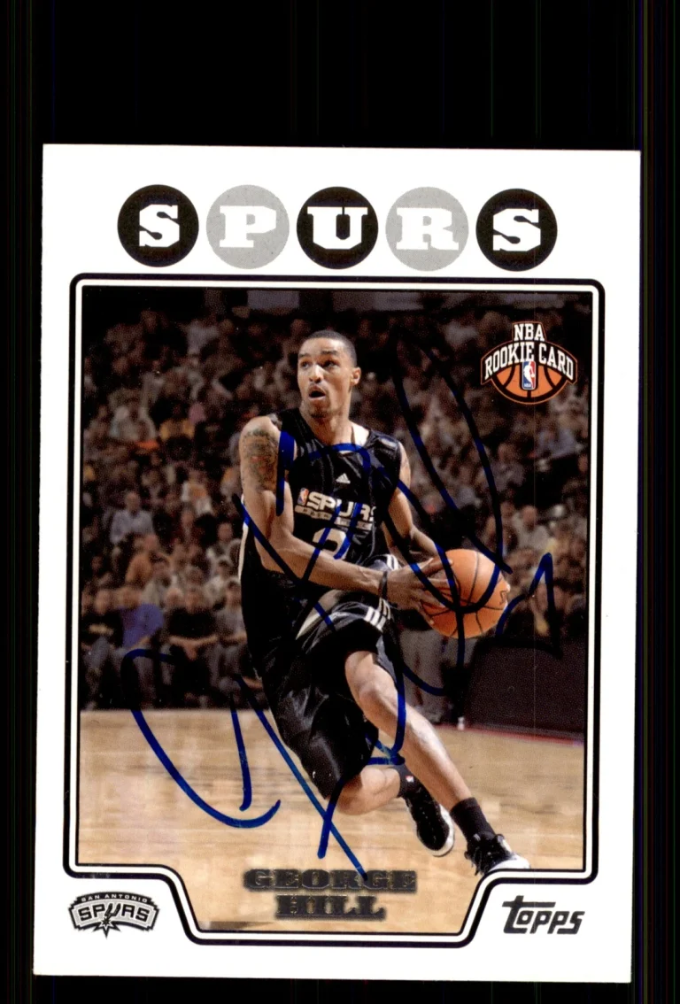 Signed Basketball Card Auto George Hill 2008-09 Topps #213 San Antonio Spurs