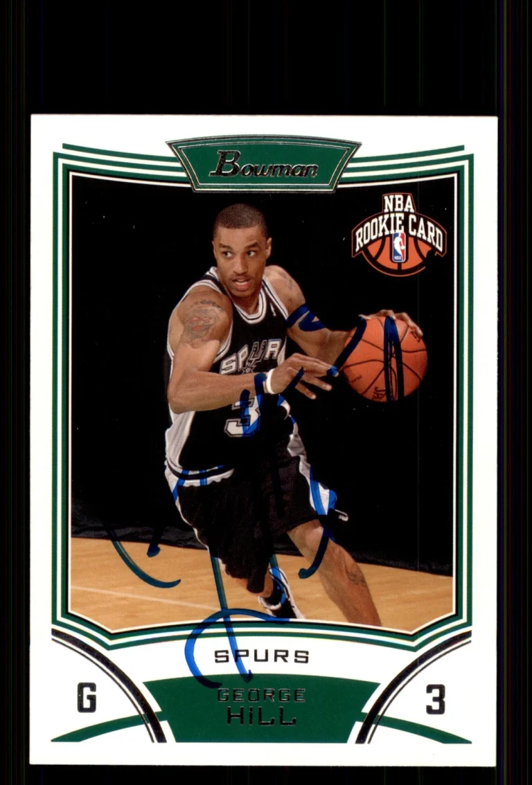 Signed Basketball Card Auto George Hill 2008-09 Bowman #134 San Antonio Spurs
