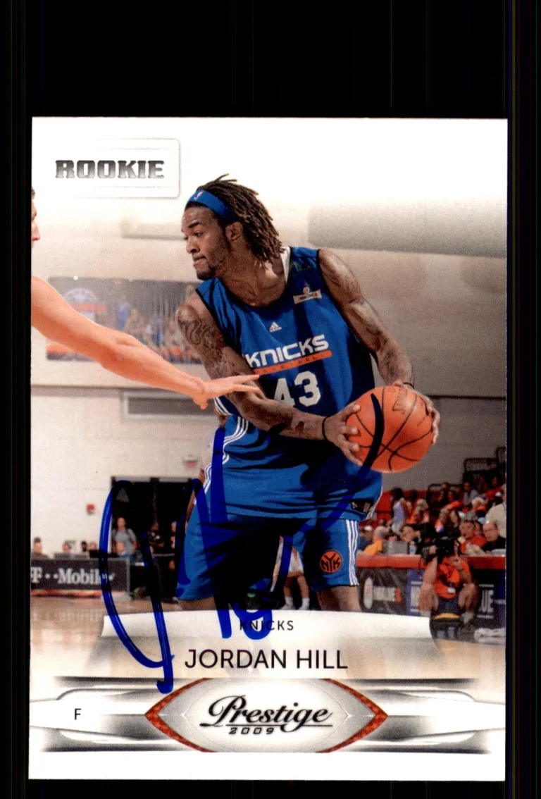 Signed Basketball Card Auto Jordan Hill 2009-10 Panini Prestige #158 Knicks