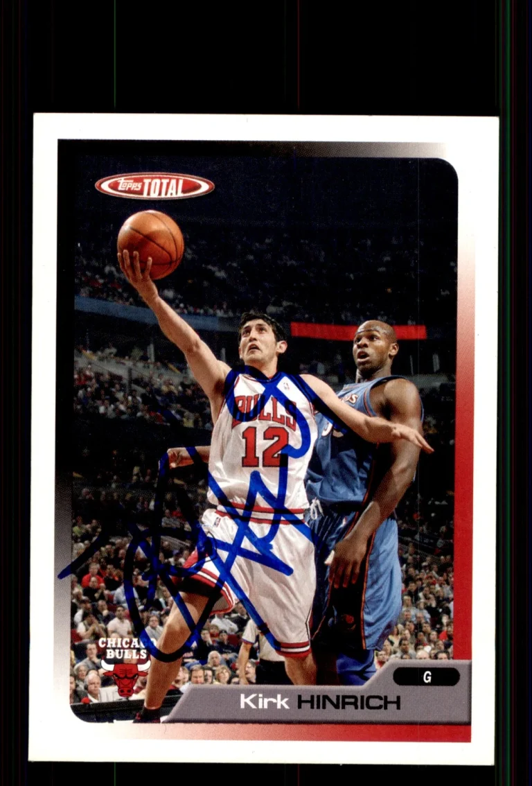Signed Basketball Card Auto Kirk Hinrich 2005-06 Topps Total #197 Chicago Bulls