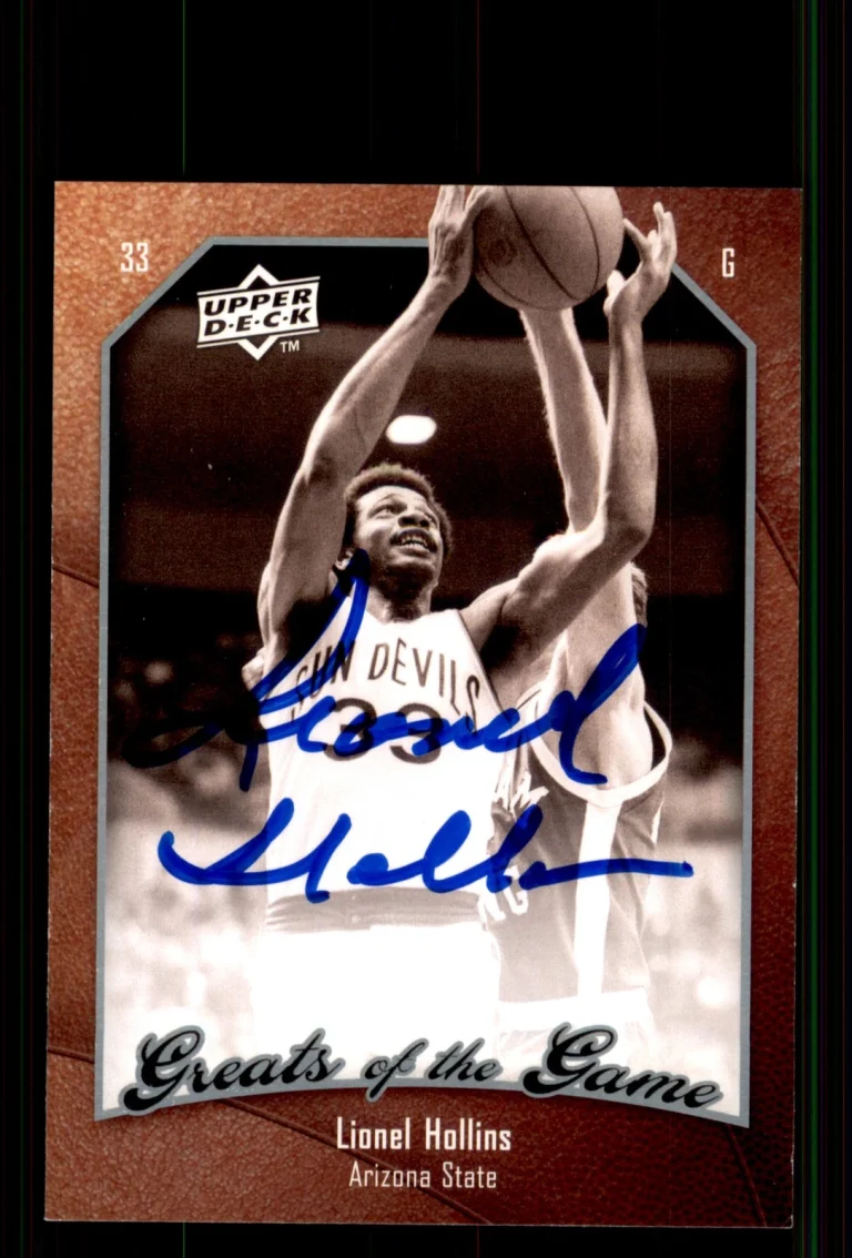 Signed Basketball Card Auto Lionel Hollins 2009-10 Upper Deck Greats of the Game