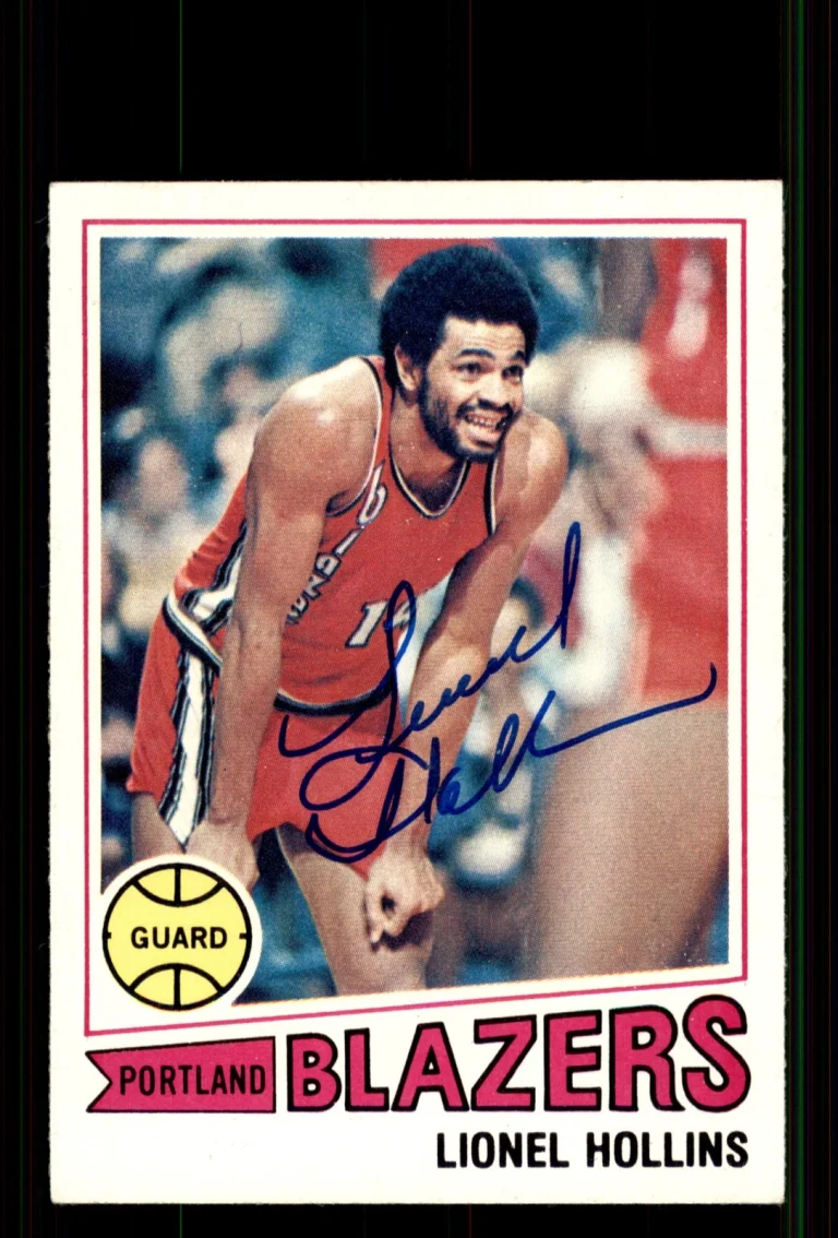 Signed Basketball Card Auto Lionel Hollins 1977-78 Topps #39 Trail Blazers