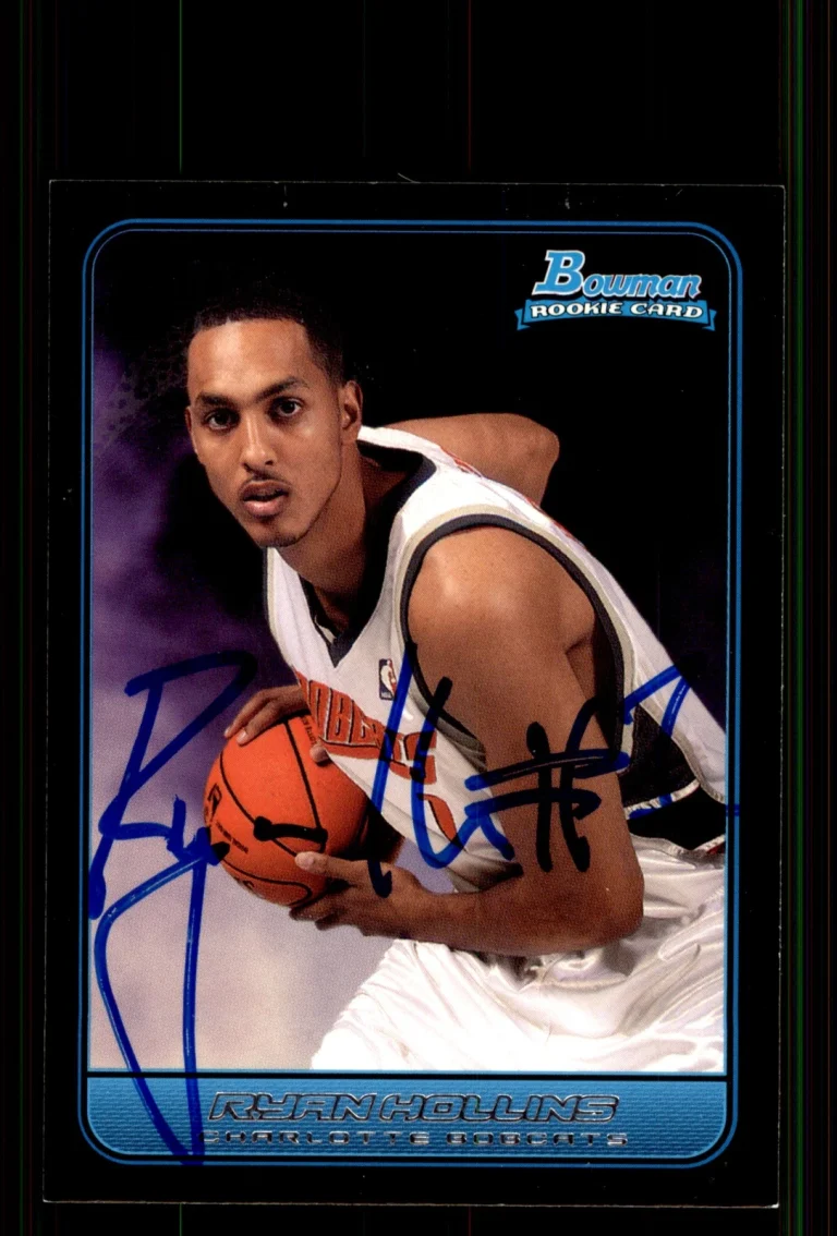 Signed Basketball Card Auto Ryan Hollins 2006-07 Bowman #137 Charlotte Bobcats