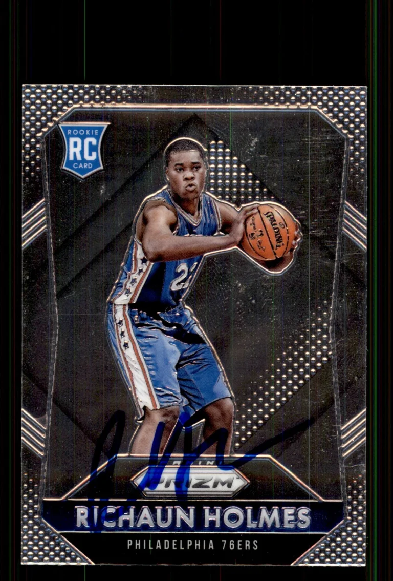 Signed Basketball Card Auto Richaun Holmes 2015-16 Panini Prizm #323 76ers