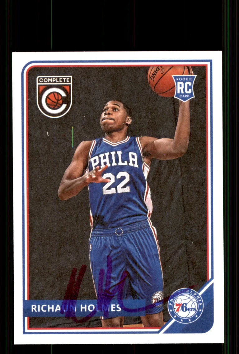 Signed Basketball Card Auto Richaun Holmes 2015-16 Panini Complete #292 76ers
