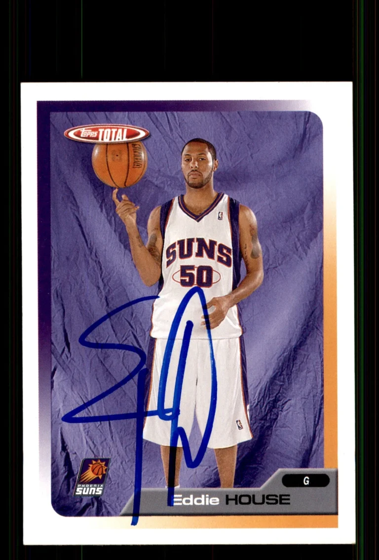 Signed Basketball Card Auto Eddie House 2005-06 Topps Total #285 Phoenix Suns