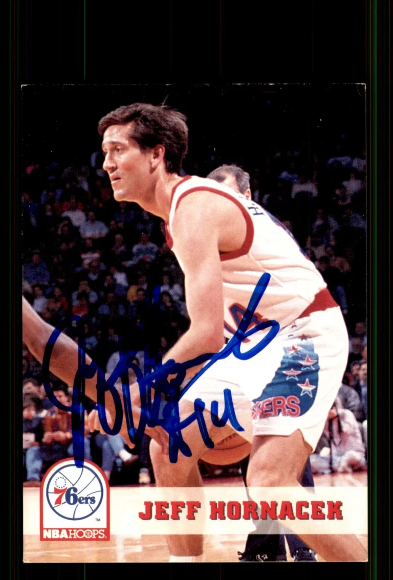 Signed Basketball Card Auto Jeff Hornacek 1993-94 Hoops #164 Philadelphia 76ers