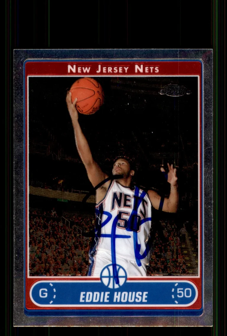 Signed Basketball Card Auto Eddie House 2006-07 Topps Chrome #133 Nets
