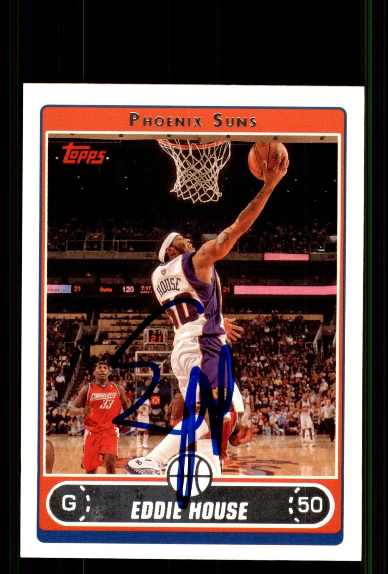 Signed Basketball Card Auto Eddie House 2006-07 Topps #202 Phoenix Suns