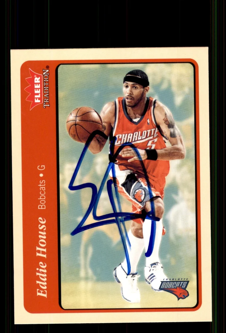 Signed Basketball Card Auto Eddie House 2004-05 Fleer Tradition #60 Bobcats