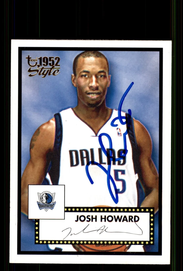 Signed Basketball Card Auto Josh Howard 2005-06 Topps 1952 Style #105 Mavericks