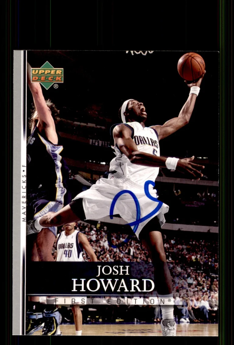 Signed Basketball Card Auto Josh Howard 2007-08 Upper Deck First Edition #4