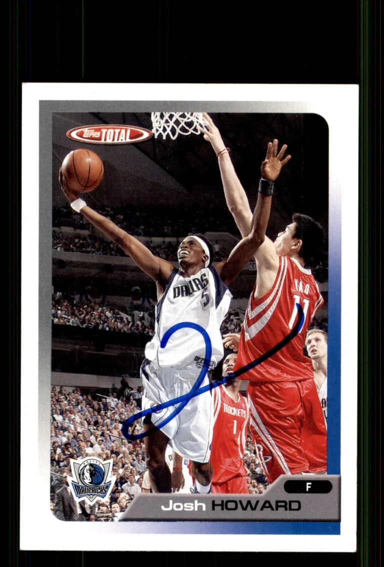 Signed Basketball Card Auto Josh Howard 2005-06 Topps Total #60 Dallas Mavericks