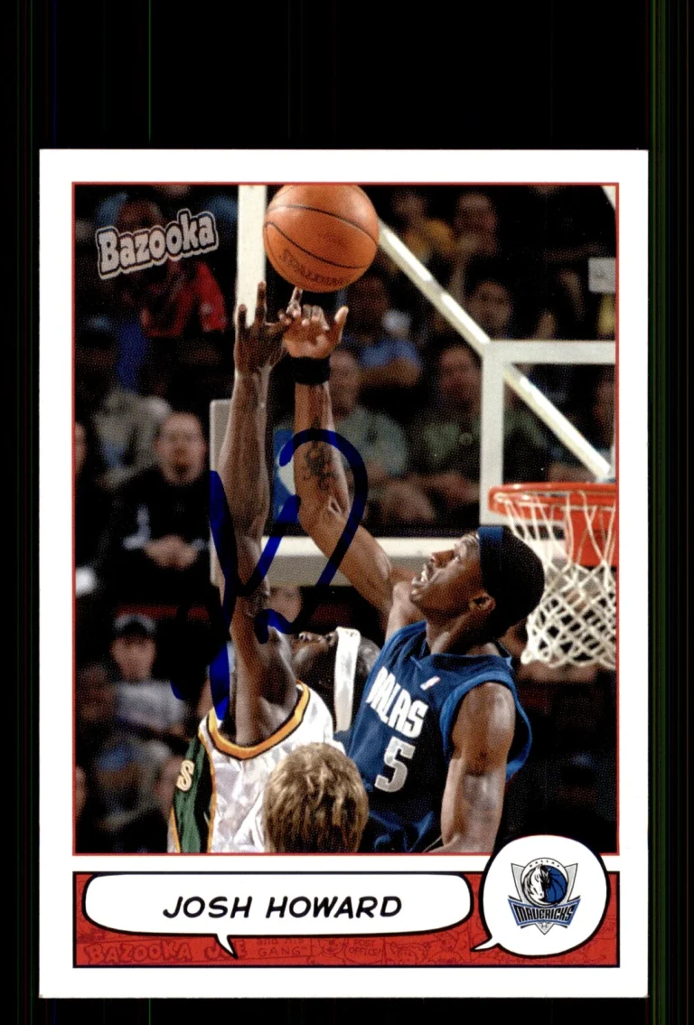 Signed Basketball Card Auto Josh Howard 2004-05 Bazooka #95 Dallas Mavericks