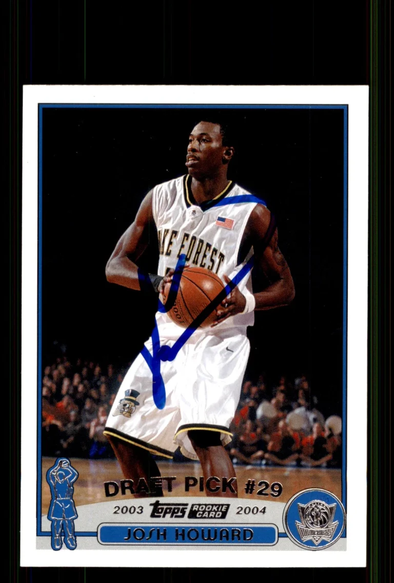 Signed Basketball Card Auto Josh Howard 2003-04 Topps #249 Dallas Mavericks