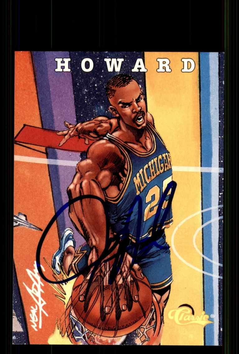 Signed Basketball Card Auto Juwan Howard 1994 Classic Draft #103 Michigan