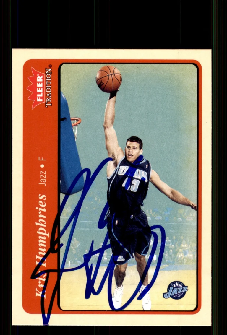 Signed Basketball Card Auto Kris Humphries 2004-05 Fleer Tradition #234 Jazz