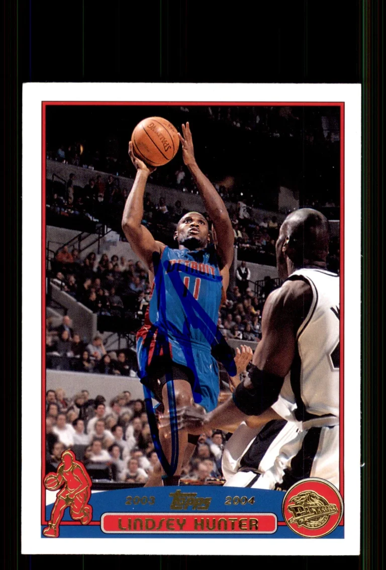 Signed Basketball Card Auto Lindsey Hunter 2003-04 Topps #216 Toronto Raptors