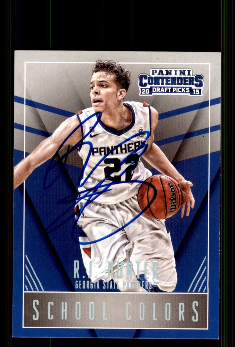 Signed Basketball Card Auto R.J. Hunter 2015 Panini Contenders Draft #35