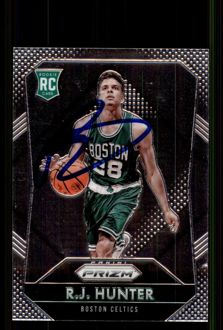 Signed Basketball Card Auto R.J. Hunter 2015-16 Panini Prizm #311 Boston Celtics