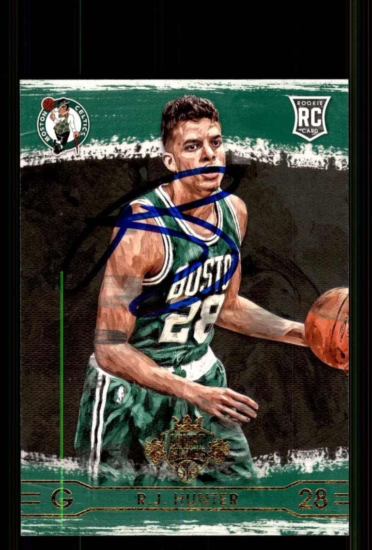 Signed Basketball Card Auto R.J. Hunter 2015-16 Panini Court Kings #108 Celtics