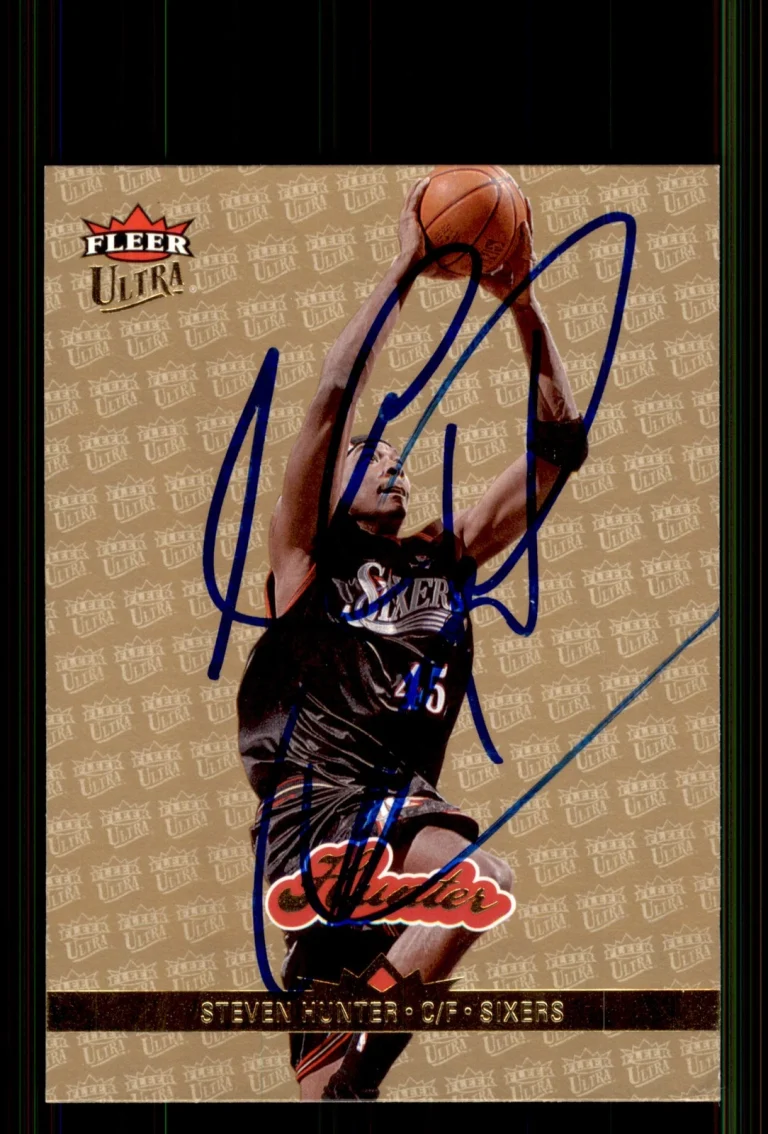 Signed Basketball Card Auto Steven Hunter 2006-07 Ultra #121 Philadelphia 76ers