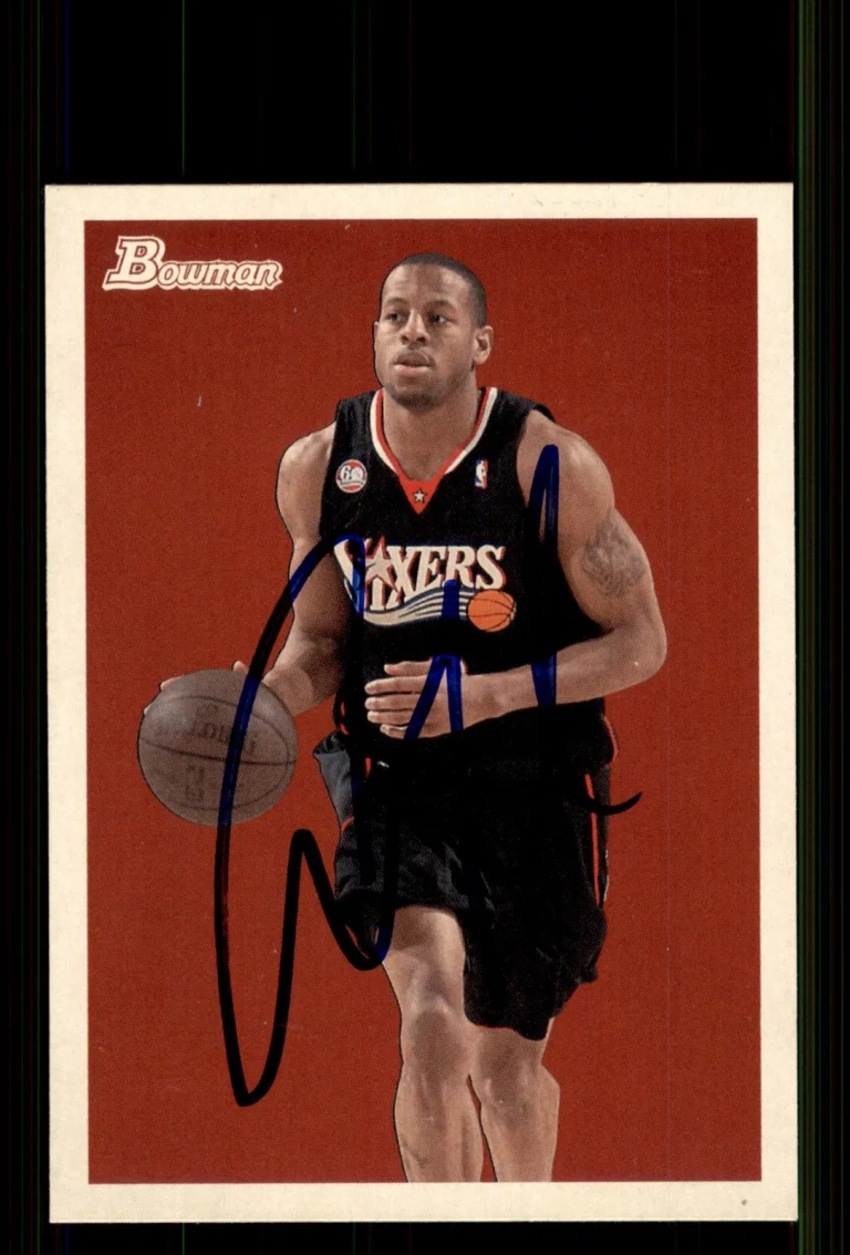 Signed Basketball Card Auto Andre Iguodala 2009-10 Bowman 48 #59 76ers