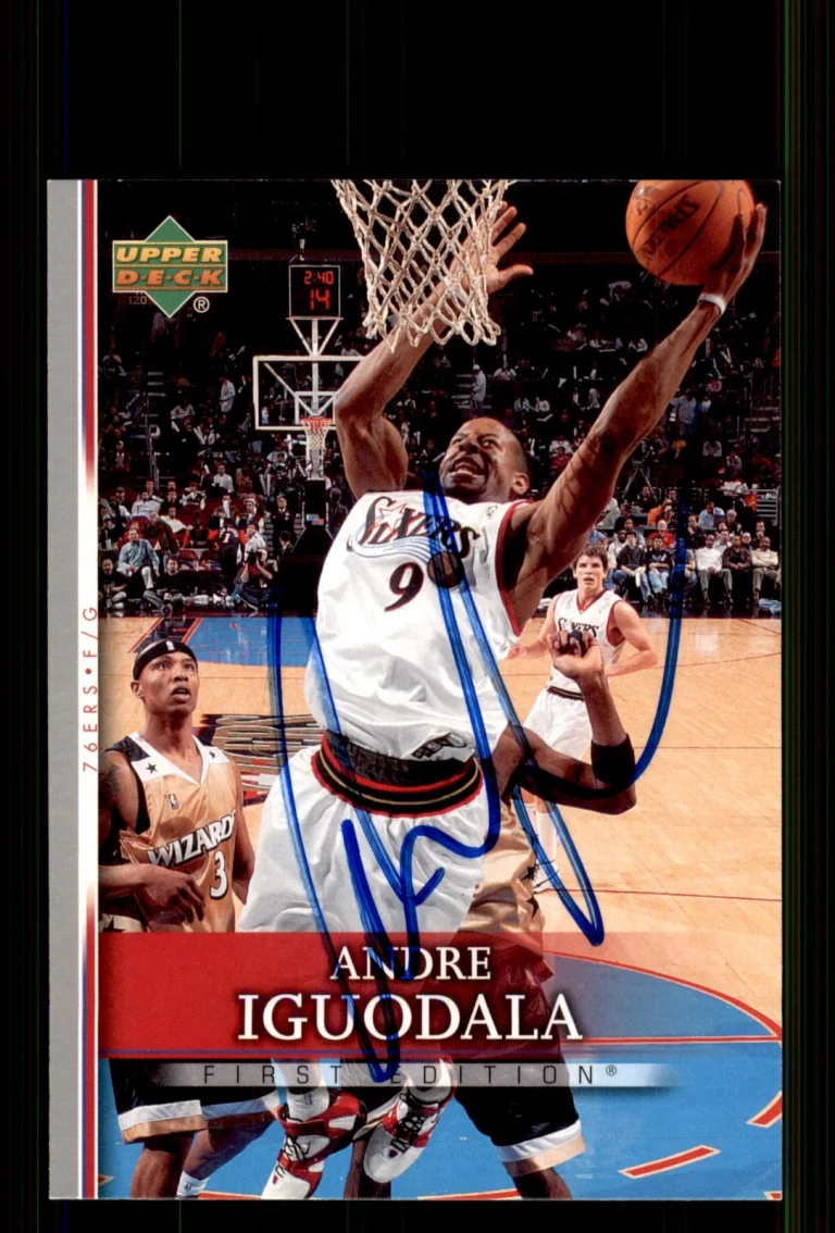 Signed Basketball Card Auto Andre Iguodala 2007-08 Upper Deck First Edition #189