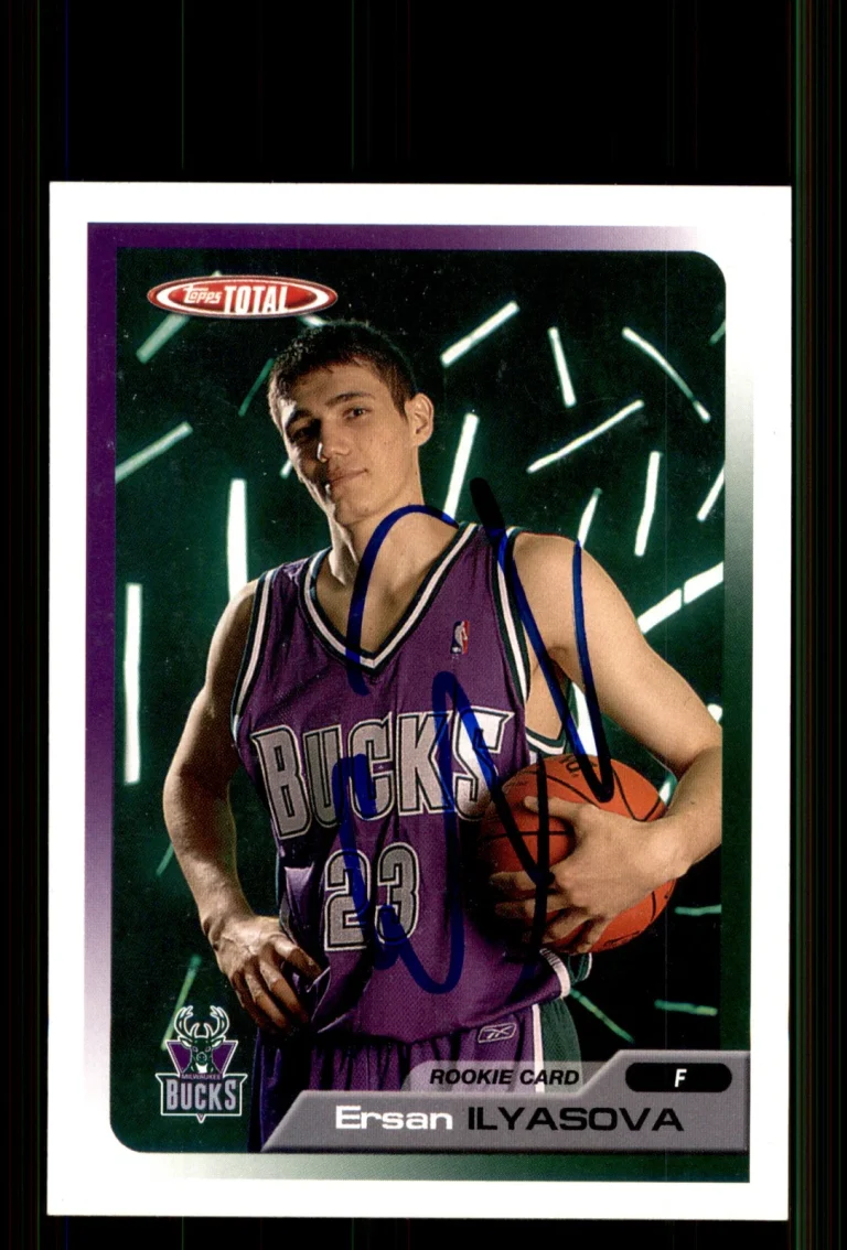 Signed Basketball Card Auto Ersan Ilyasova 2005-06 Topps Total #323 Bucks