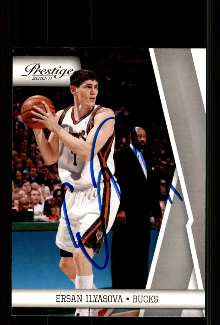 Signed Basketball Card Auto Ersan Ilyasova 2010-11 Panini Prestige #63 Bucks