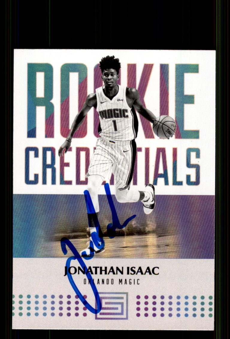 Signed Basketball Card Auto Jonathan Isaac 2017-18 Panini Status #31 Magic