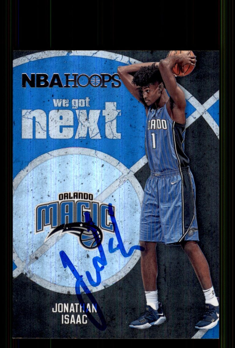 Signed Basketball Card Auto Jonathan Isaac 2017-18 Hoops #6 Orlando Magic