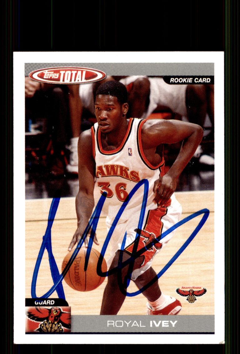 Signed Basketball Card Auto Royal Ivey 2004-05 Topps Total #340 Atlanta Hawks