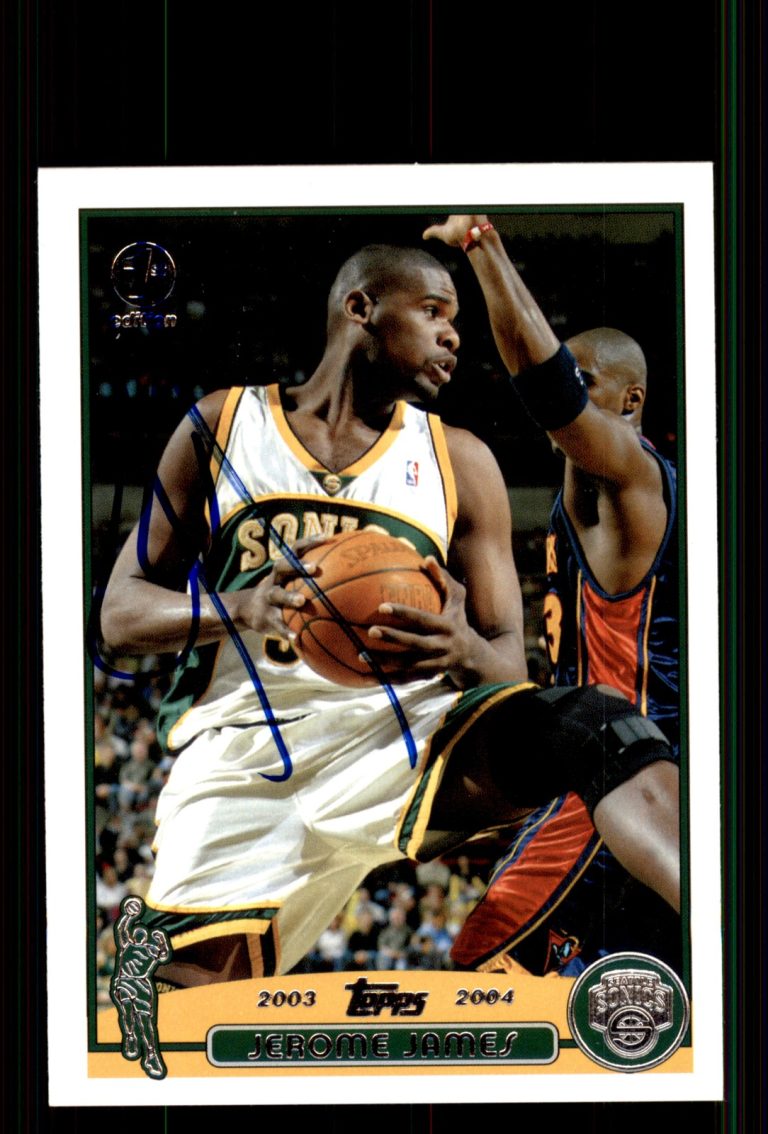Signed Basketball Card Auto Jerome James 2003-04 Topps #133 SuperSonics