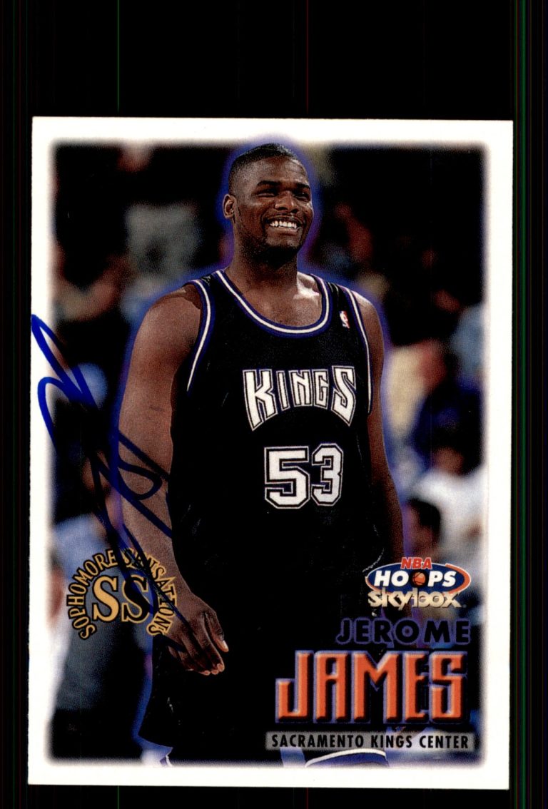 Signed Basketball Card Auto Jerome James 1999-00 Hoops #131 Sacramento Kings