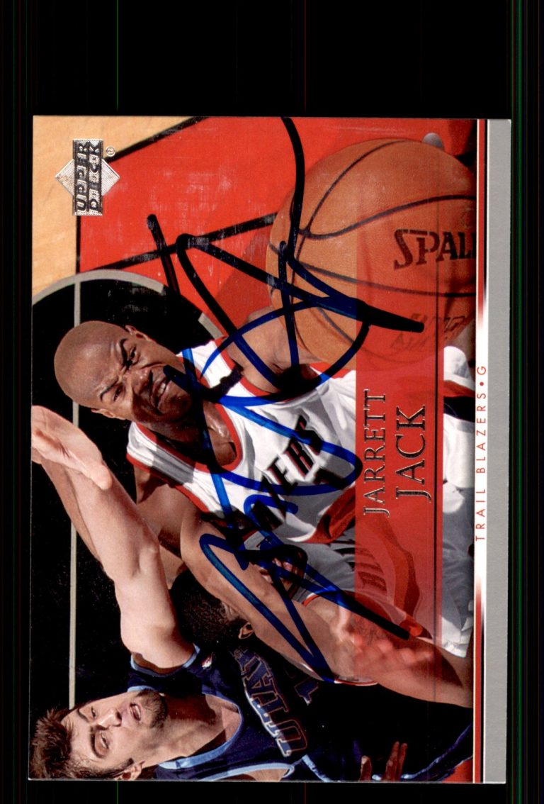 Signed Basketball Card Auto Jarrett Jack 2007-08 Upper Deck #69 Trail Blazers