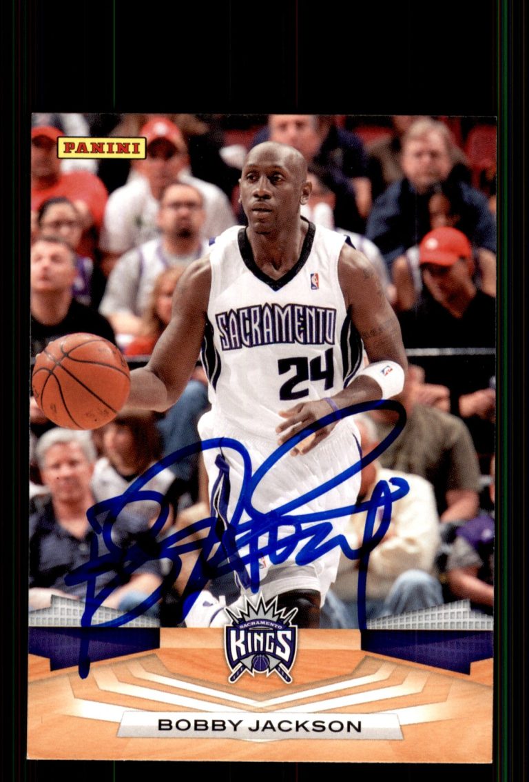 Signed Basketball Card Auto Bobby Jackson 2009-10 Panini #292 Sacramento Kings