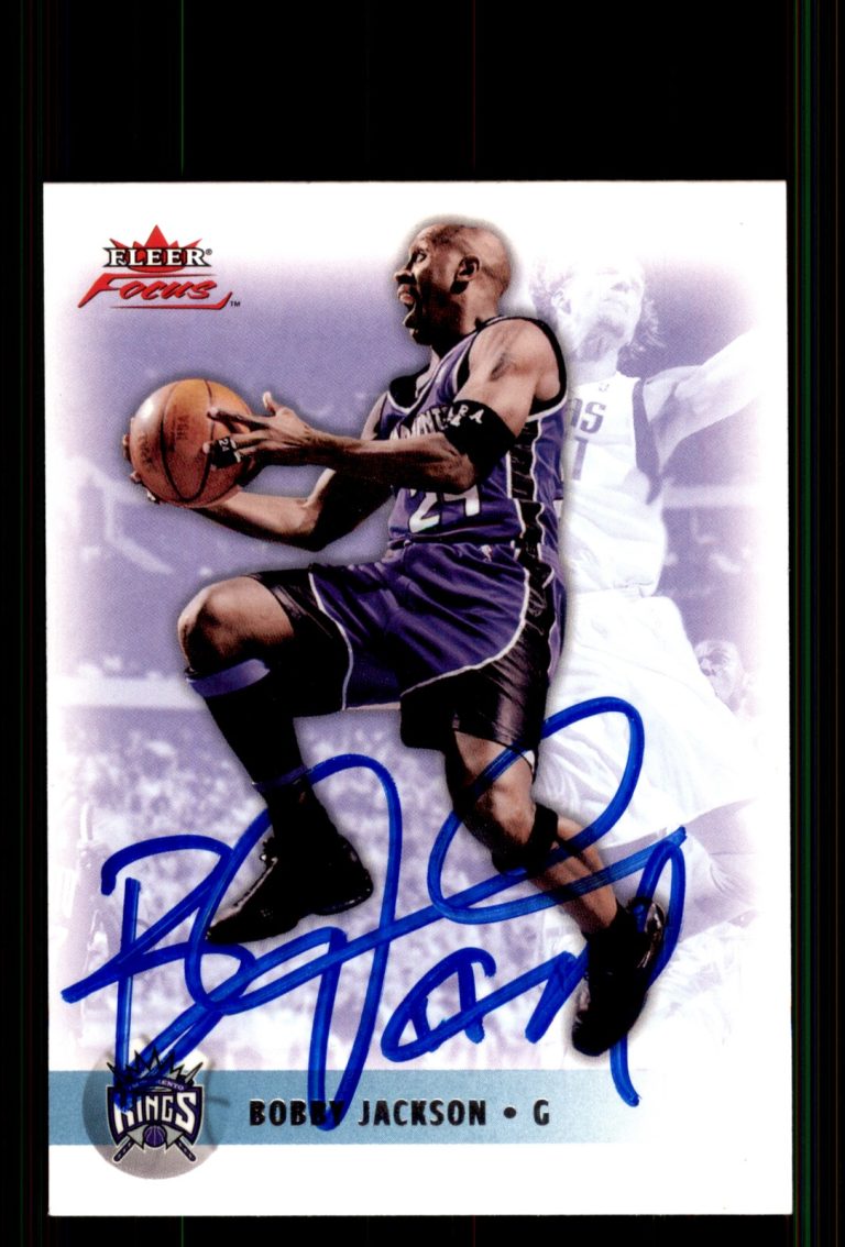 Signed Basketball Card Auto Bobby Jackson 2003-04 Fleer Focus #70 Kings
