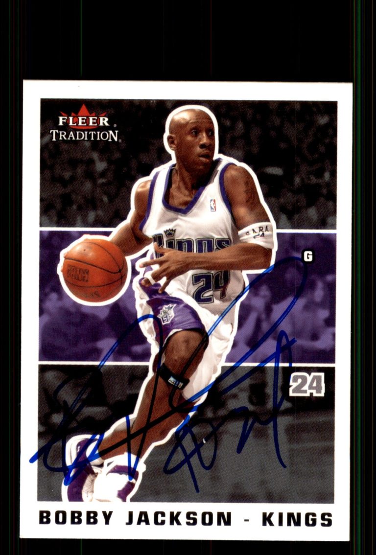 Signed Basketball Card Auto Bobby Jackson 2003-04 Fleer Tradition #4 Kings
