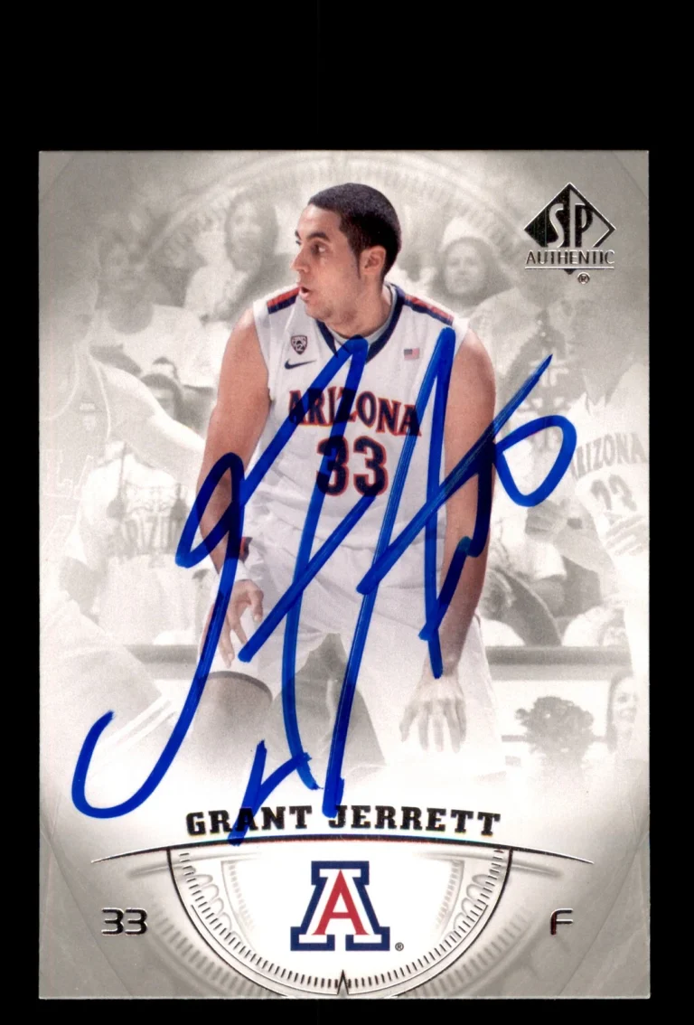 Signed Basketball Card Auto Grant Jerrett 2013-14 SP Authentic #35 Airzona